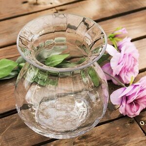 Ribbed Glass Bud Vase